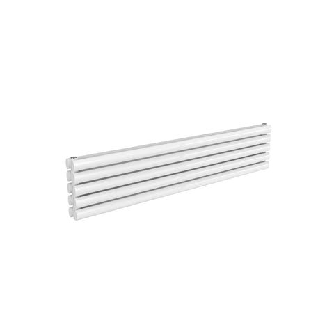 Double / White / 295 x 1400 mm Reina Nevah Horizontal Mild Steel Designer Radiator