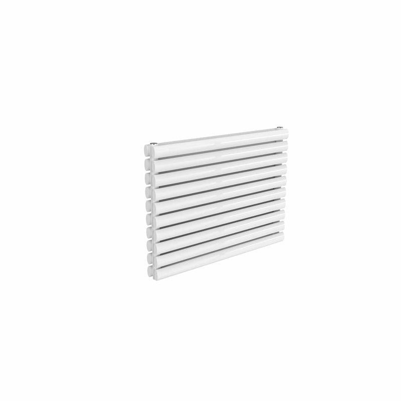 Double / White / 590 x 800 mm Reina Nevah Horizontal Mild Steel Designer Radiator
