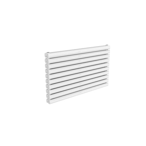 Double / White / 590 x 1000 mm Reina Nevah Horizontal Mild Steel Designer Radiator