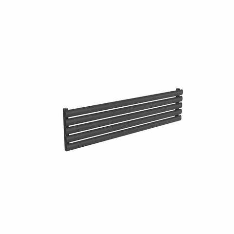 Single / Anthracite / 295 x 1200 mm Reina Nevah Horizontal Mild Steel Designer Radiator