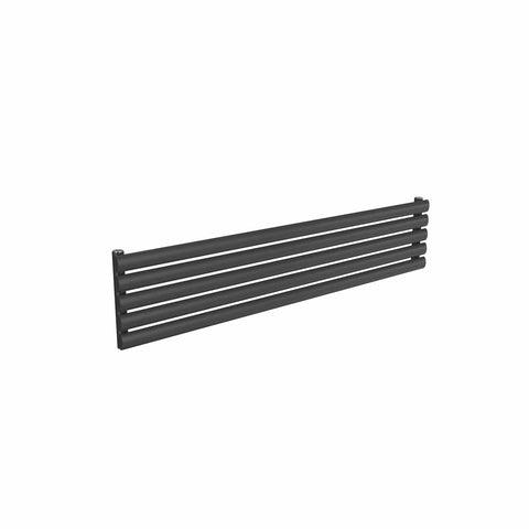 Single / Anthracite / 295 x 1400 mm Reina Nevah Horizontal Mild Steel Designer Radiator