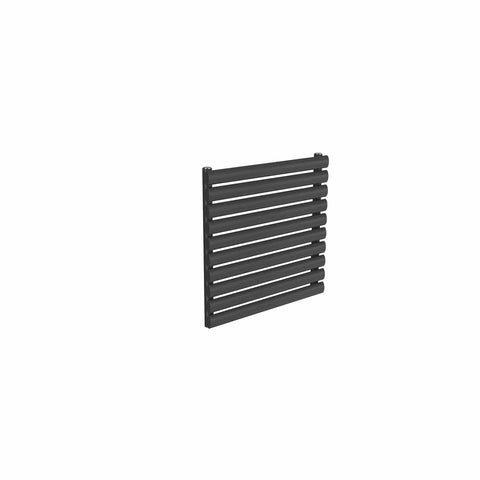 Single / Anthracite / 590 x 600 mm Reina Nevah Horizontal Mild Steel Designer Radiator