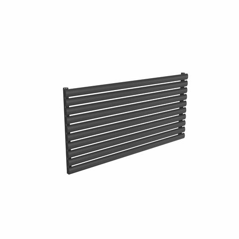 Single / Anthracite / 590 x 1200 mm Reina Nevah Horizontal Mild Steel Designer Radiator