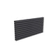 Double / Anthracite / 590 x 1200 mm Reina Nevah Horizontal Mild Steel Designer Radiator