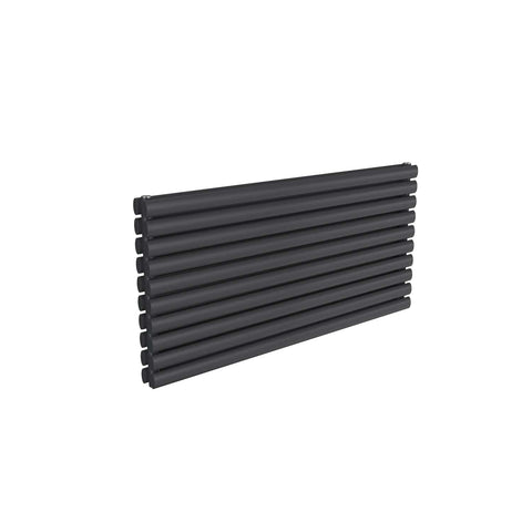 Double / Anthracite / 590 x 1200 mm Reina Nevah Horizontal Mild Steel Designer Radiator