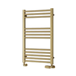 800 x 500 mm Reina Ottone Brushed Brass Flat Designer Heated Towel Radiator
