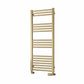 1200 x 500 mm Reina Ottone Brushed Brass Flat Designer Heated Towel Radiator