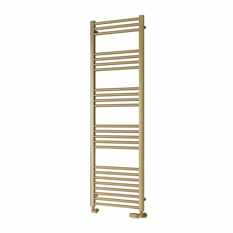1600 x 500 mm Reina Ottone Brushed Brass Flat Designer Heated Towel Radiator
