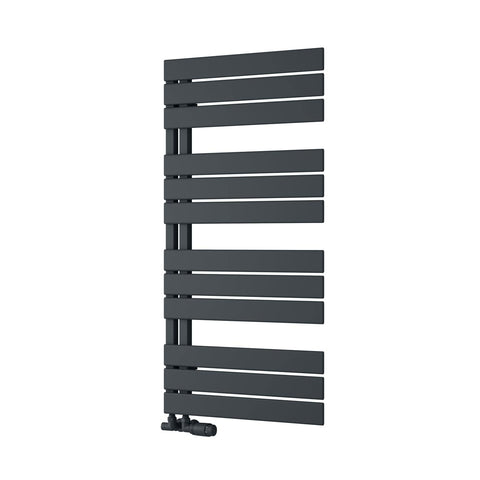 Anthracite / 1124 x 550mm Reina Pettino Mild Steel Vertical Designer Radiator