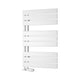 White / 823 x 550mm Reina Pettino Mild Steel Vertical Designer Radiator