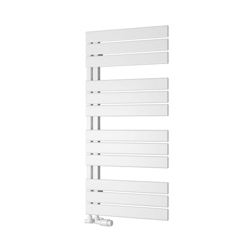 White / 1124 x 550mm Reina Pettino Mild Steel Vertical Designer Radiator