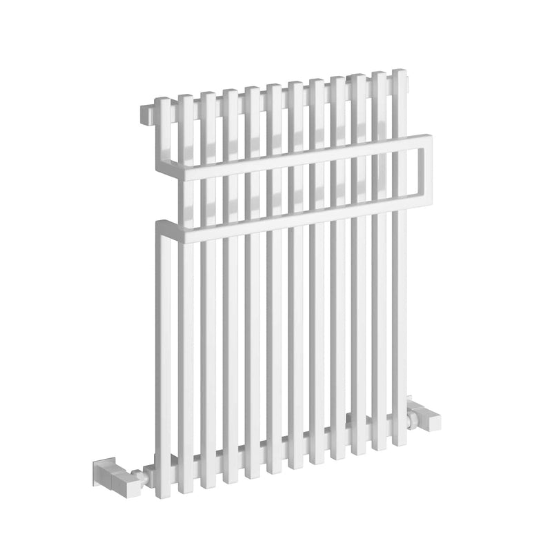 White / 650 x 500mm Reina Sori Mild Steel Designer Radiator
