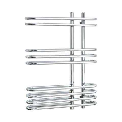 Without Valves Salina 800 x 600 Designer Heated Chrome Towel Radiator Central Heating