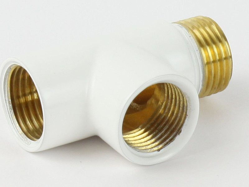 T-Piece Dual Fuel Adaptor White, Black or Chrome