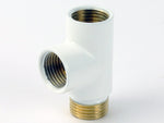 T-Piece Dual Fuel Adaptor White, Black or Chrome