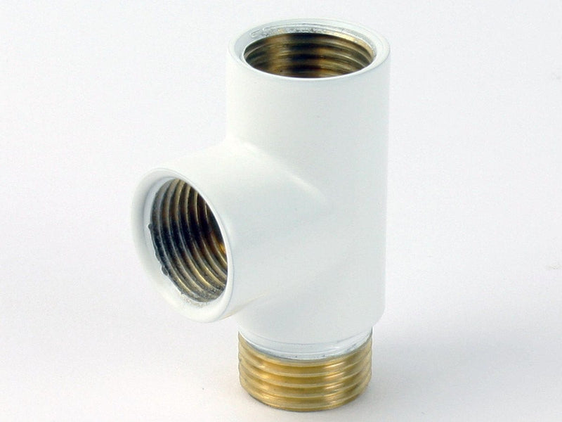 T-Piece Dual Fuel Adaptor White, Black or Chrome