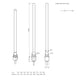 Terma Sim Single Heat Chrome Heating Element - For Electric Heated Towel Rail Radiator