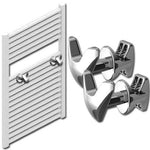 Chrome / Pair Vip Additional Towel Rail Hooks White / Chrome