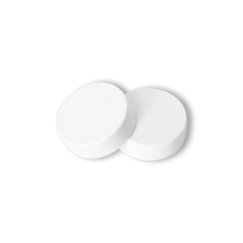 Matt white cover caps for towel radiator bleed and blanking plugs