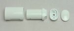 White Ellipse Towel Rail Wall Bracket Set