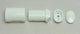 White Ellipse Towel Rail Wall Bracket Set