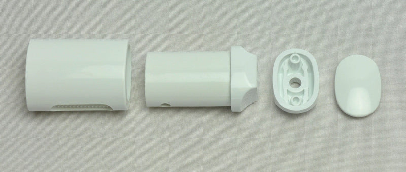 White Ellipse Towel Rail Wall Bracket Set