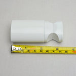 White Ellipse Towel Rail Wall Bracket Set