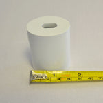 White Ellipse Towel Rail Wall Bracket Set