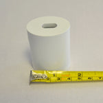 White Ellipse Towel Rail Wall Bracket Set