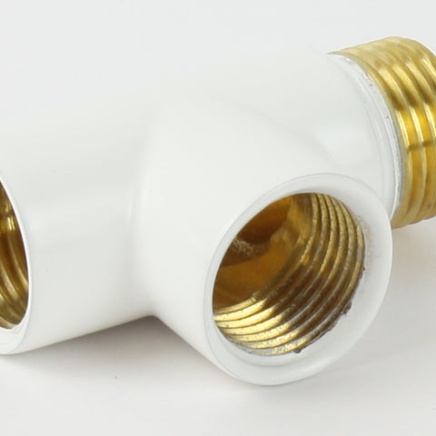 T-piece Dual Fuel Adaptor White For Towel Rail
