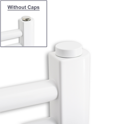White Cover Caps For Heated Towel Rail Bleed & Blanking Plugs